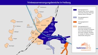 Trinkwasserversorgungsgebiete Freiburg